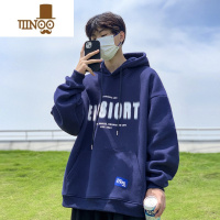 YANXU美式卫衣男连帽潮牌vintage外套新款加绒复古男生衣服