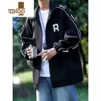YANXU棒球服外套男秋季2023新款美式复古潮流百搭刺绣宽松休闲运动夹克