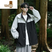 YANXU美式软壳户外冲锋衣外套男大码防风防水宽松登山运动连帽夹克