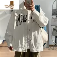 YANXU牛仔外套男韩版潮流复古工装夹克潮牌港风宽松帅气上衣