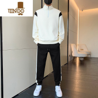 YANXU半拉链卫衣男立领潮牌宽松运动套青少年百搭休闲上衣服