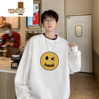 YANXU圆领卫衣男装美式宽松ins潮牌港风青少年休闲套头上衣外套