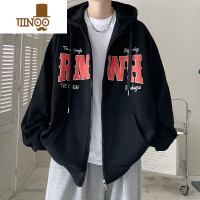 YANXU美式高街540g开衫卫衣男设计感小众oversize潮牌连帽外套