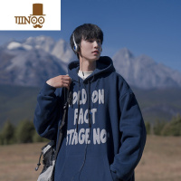 YANXU美式休闲卫衣男士连帽印花上衣服男生透气运动时尚