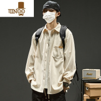 YANXU工装外套男款美式潮牌男生夹克休闲上衣秋季痞帅男装长袖衬衫