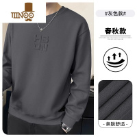 YANXU卫衣男士春2023新款潮牌休闲宽松圆领上衣加绒加厚打底衫