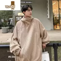 YANXUoversize美式高街拉链冲锋卫衣男款小众设计连帽外套潮牌
