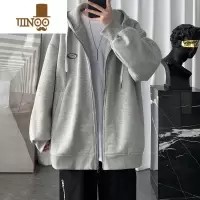 YANXU开衫卫衣男士情侣连帽外套美式潮牌复古男生拉链上衣服