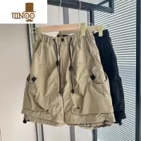 YANXU工装机能短裤男夏季2023新款潮牌宽松直筒五分裤重工潮流运动中裤