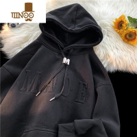 YANXU美式卫衣男2023新款潮牌青少年情侣oversize宽松慵懒套头上衣