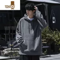 YANXU连帽卫衣男2023复古嘻哈字母刺绣oversize美式潮牌情侣装外套