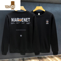 YANXU2023年潮牌圆领潮流ins白色卫衣男士新款男套头长袖上衣