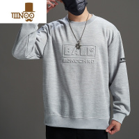 YANXU潮牌休闲卫衣男士2023秋季新款宽松百搭圆领字母印花长袖上衣