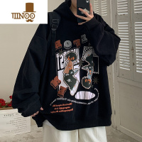 YANXU美式oversize卫衣男款大码2023新款连帽上衣服外套潮牌