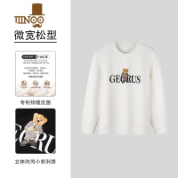 YANXU7A长袖T恤男秋商务休闲打底衫圆领黑色棉款字母刺绣男士卫衣