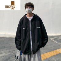 YANXU秋季运动宽松oversize开衫连帽卫衣男生ins潮牌情侣潮流外套
