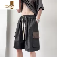 YANXU冰丝美式短裤男夏季薄款速干痞帅复古工装中裤大码休闲宽松五分裤