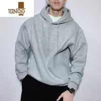 YANXU灰色卫衣男生连帽衫oversize美式潮牌ins宽松套头休闲