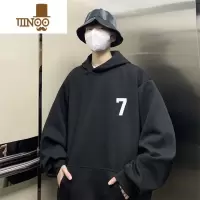 YANXU美式高街vibe卫衣男潮牌痞帅炸街连帽hiphop外套2023新款