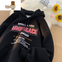 YANXU卫衣男秋季2023新款美式高街潮牌感宽松百搭休闲连帽外套