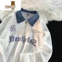 YANXU卫衣男款秋季美式高街痞帅潮牌宽松休闲半拉链polo衫套头衣服