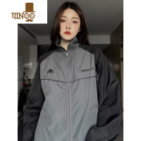 YANXU美式复古百搭休闲夹克男女薄款ins潮牌港风宽松冲锋衣外套