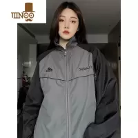 YANXU美式复古百搭休闲夹克男女薄款ins潮牌港风宽松冲锋衣外套