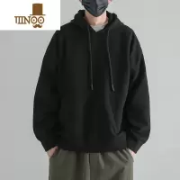 YANXU连帽卫衣男潮牌ins长袖纯色上衣美式帽衫情侣宽松外套