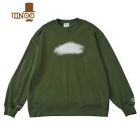 YANXU 21AW 山雨云 概念氛围感喷墨印花圆领卫衣男潮