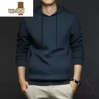 YANXU潮牌新款连帽卫衣男2023纯色韩版潮流套头长袖上衣外套