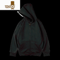 YANXU大码卫衣开衫运动休闲美式拉链外套男潮牌夹克情侣连帽衫