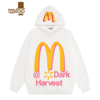YANXUFUGXX欧美麦当劳宽松套头卫衣男女嘻哈潮牌连帽衫外套潮