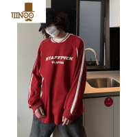 YANXU 很美式 撞色复古男卫衣 街头情侣日系宽松潮流卫衣男女