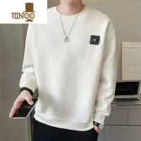 YANXU圆领卫衣男款2023新款潮牌宽松加绒加厚打底衫男士上衣