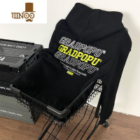 YANXUZOSOLDI 潮牌刺绣卫衣男宽松加绒加厚长袖情侣上衣