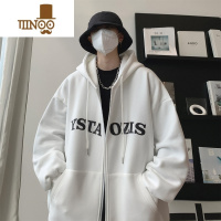 YANXU美式连帽开衫卫衣男青少年男装外套ins潮流宽松休闲运动上衣