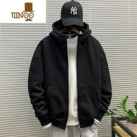 YANXU2023新款连帽开衫男卫衣外套潮牌ins纯色运动宽松百搭上衣服