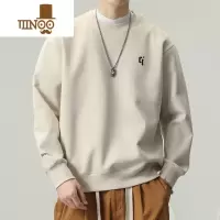 YANXU几冠圆领卫衣男款日系长袖套头外套宽松休闲无帽上衣潮牌