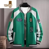 YANXU加肥加大码棒球服外套男生夹克秋季胖子时尚潮流宽松上衣