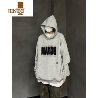 YANXUMaxDstr 美式设计字母印花连帽卫衣男女宽松情侣潮牌帽衫