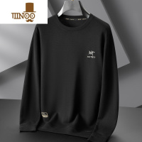 YANXU2023秋季新款圆领卫衣男加肥加大码休闲套头打底衫宽松长袖T恤潮