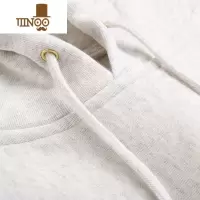 YANXU复古460g雪花灰宽松加绒连帽卫衣休闲百搭纯色男女上衣冬