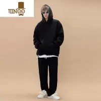YANXUCOURSEMYS 520克2023春款纯色百搭连帽卫衣休闲男
