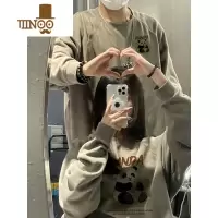YANXU不一样的情侣装卫衣2023装新款小众感男女圆领衣服外套