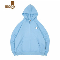 YANXU国潮STA基础星标魔术贴连帽卫衣2023新款换标拉链开衫外套男