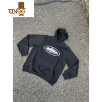 YANXU DRILL风美式街头嘻哈印花加绒连帽卫衣男潮宽松外套