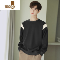YANXU圆领卫衣男士潮牌2023新款青少年休闲宽松套头上衣男装