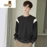 YANXU圆领卫衣男士潮牌2023新款青少年休闲宽松套头上衣男装