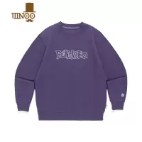 YANXU 2023秋季新款 刺绣动漫logo男女情侣宽松套头圆领卫衣