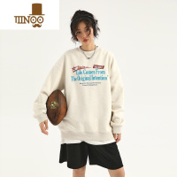 YANXUXINGHD 星河oversize美式复古卫衣男女潮圆领上衣2023新款